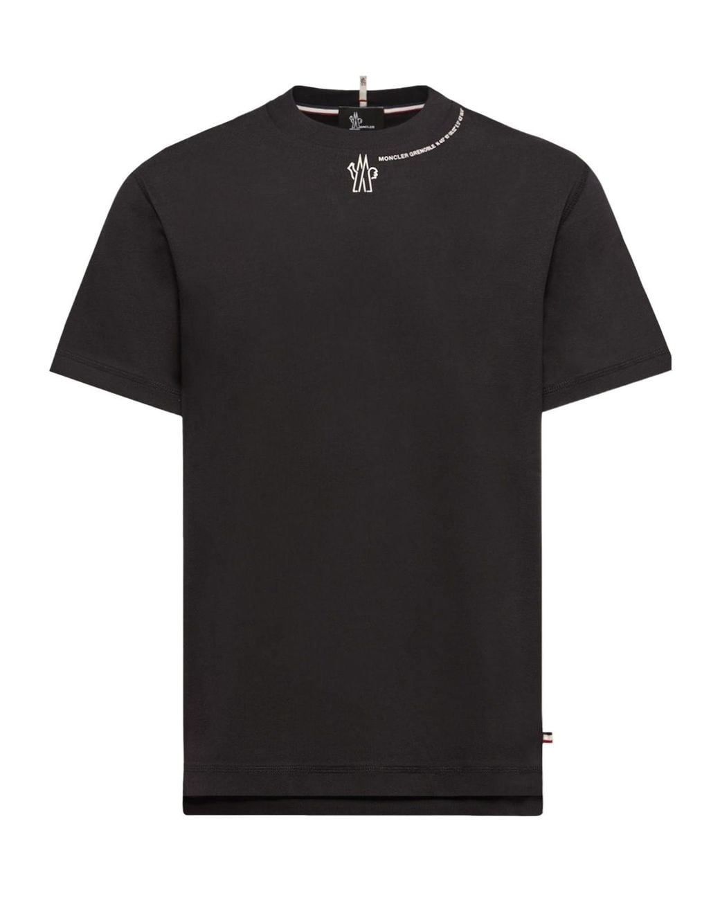Moncler Black Coordinates Logo Cotton T-Shirt for men