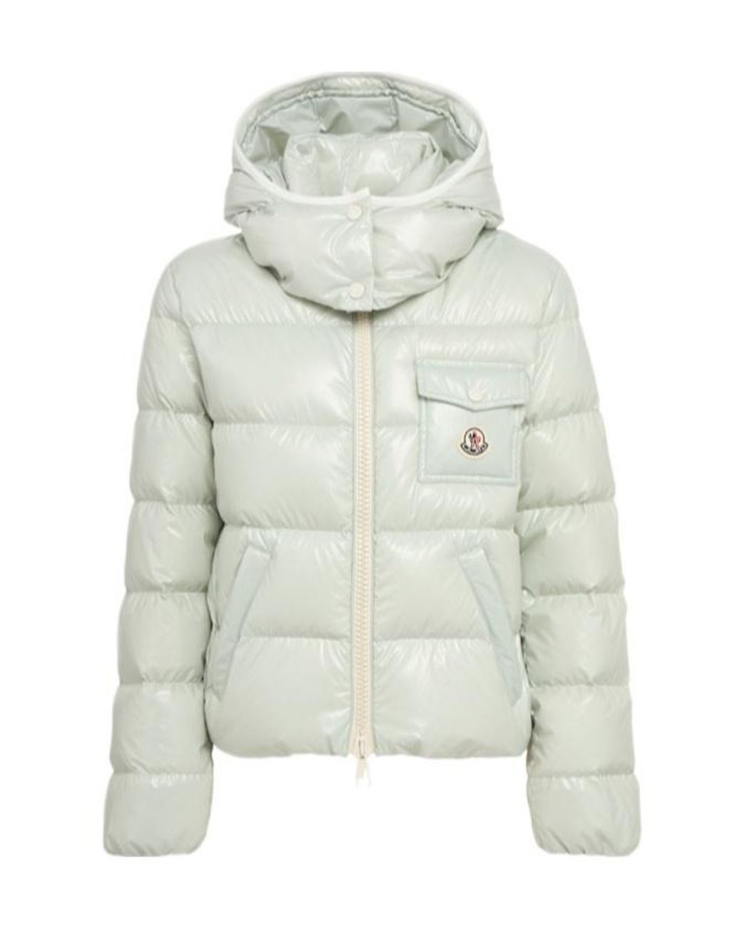 Moncler Gray Hooded Down Jacket