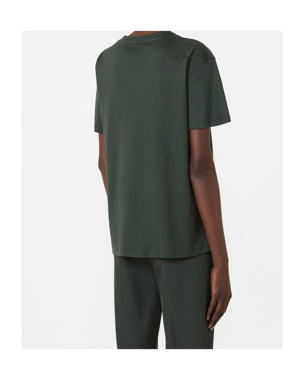 Max Mara Green Smmsegale Crewneck Jersey T-Shirt
