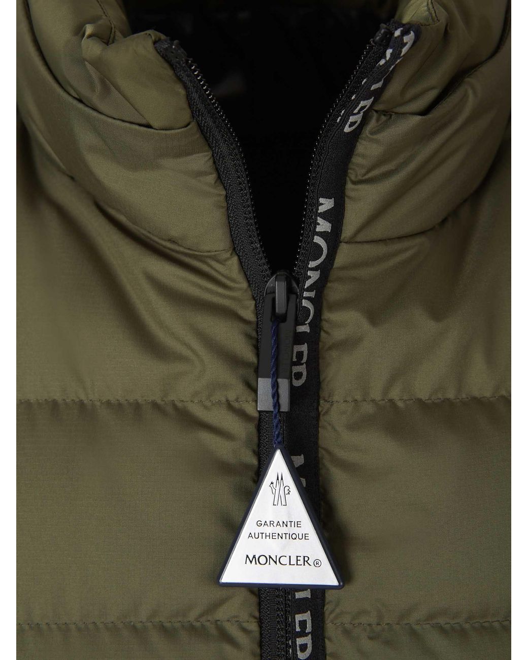 Moncler Green Zip-Up Padded Down Gilet for men
