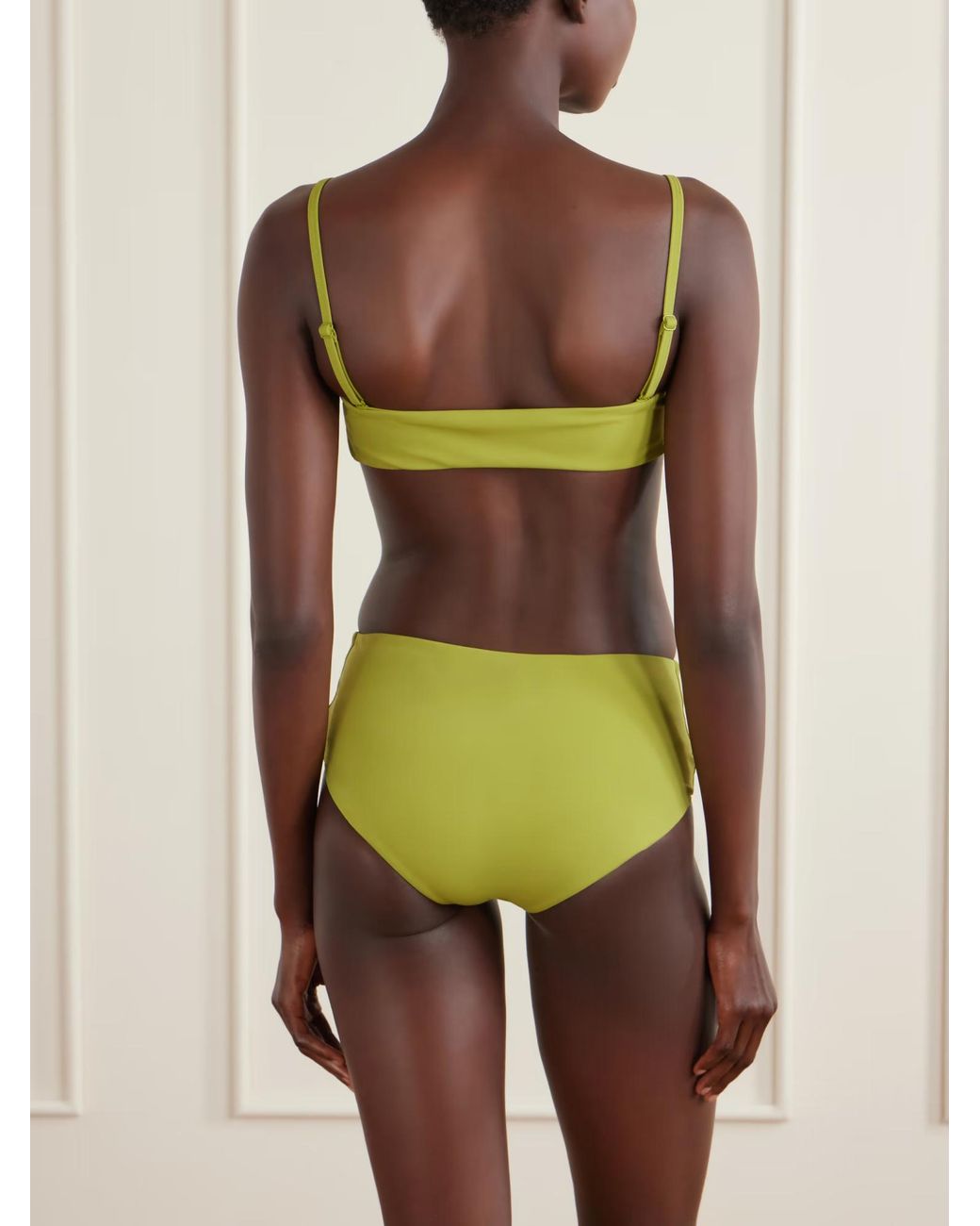 Christopher Esber Green Solid Color Bikini Top
