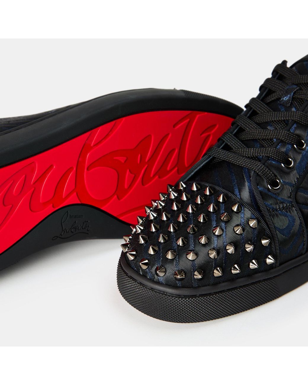 Christian Louboutin Blue Rivet Decorated Casual Shoes for men