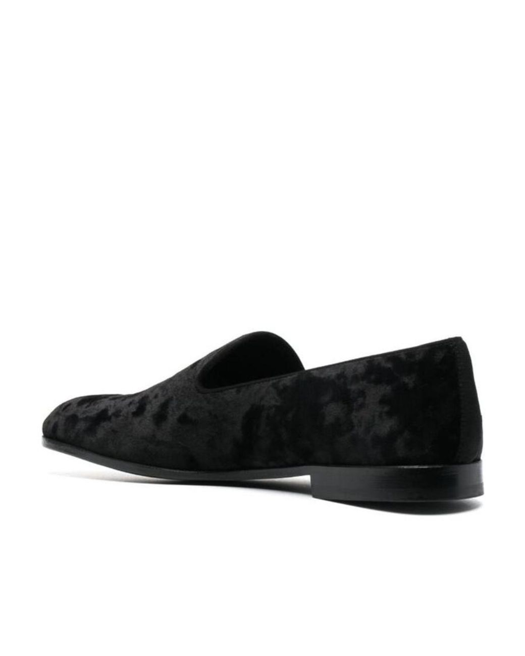 Dolce & Gabbana Black Round-Toe Flat Loafers for men