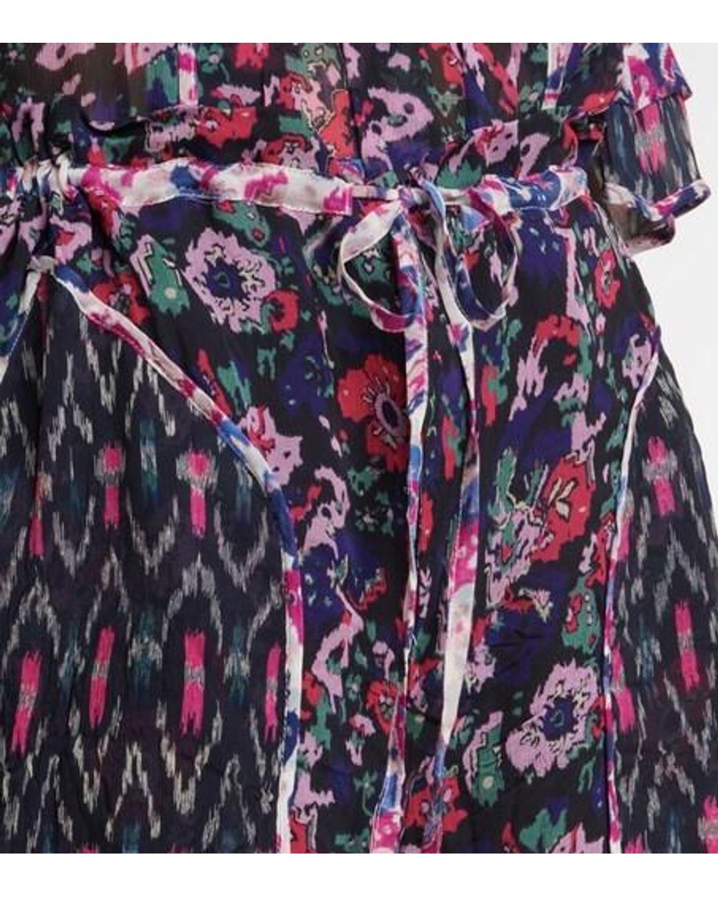 Isabel Marant Blue Riolmy Printed Georgette Shorts