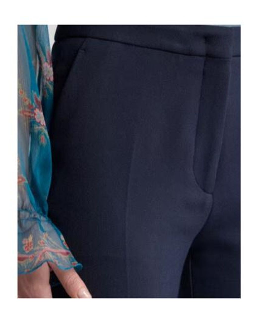 Etro Blue Flared Tricotine Trousers