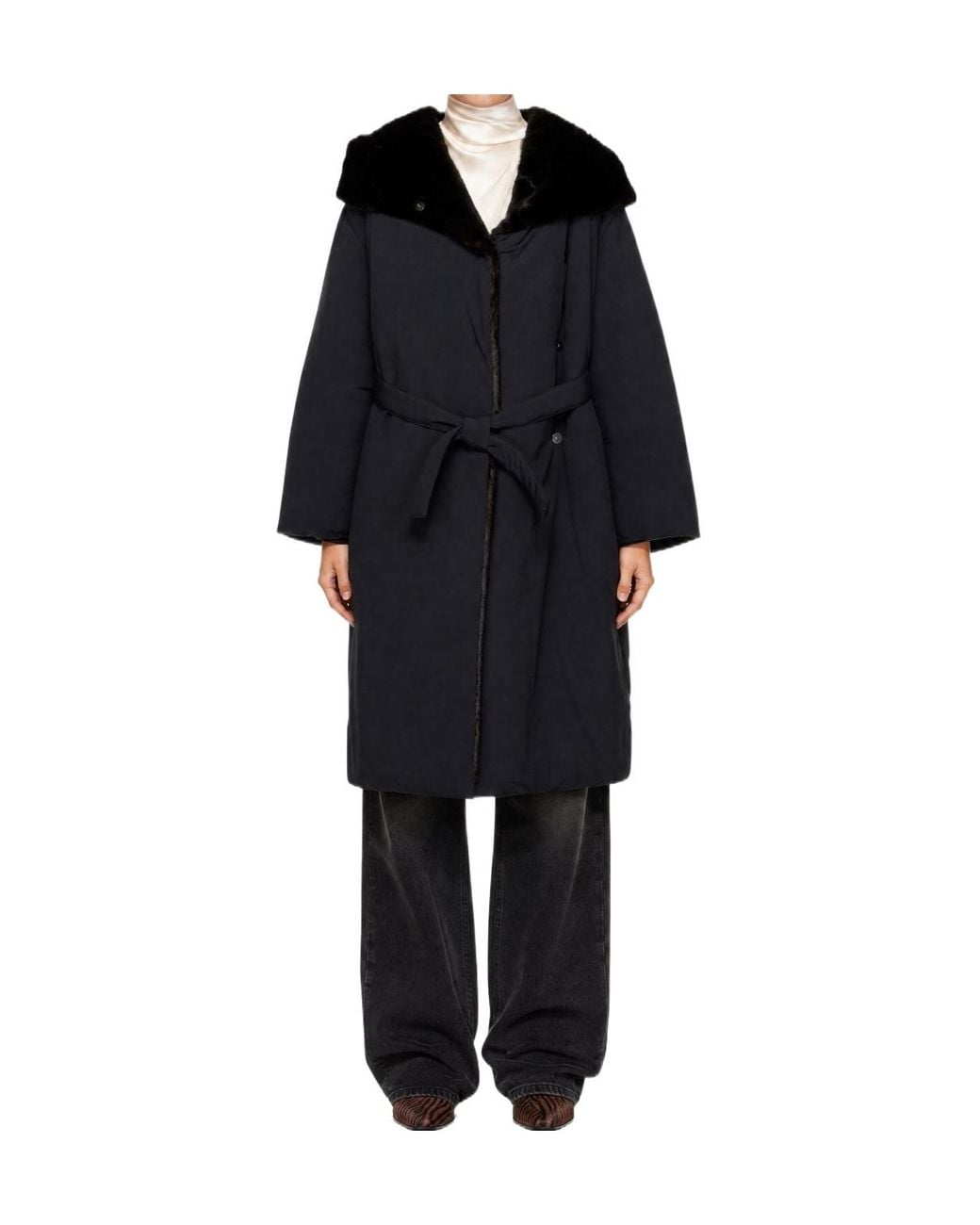 Loulou de Saison Black Darcy Long-Sleeve Down Jacket