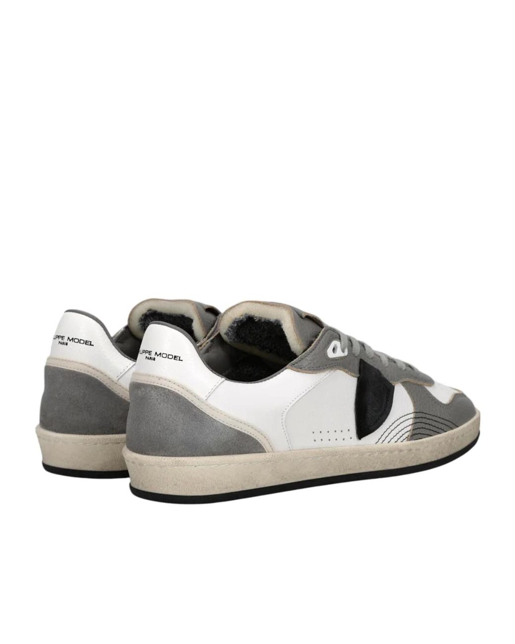 Philippe Model White Panelled Sneakers for men
