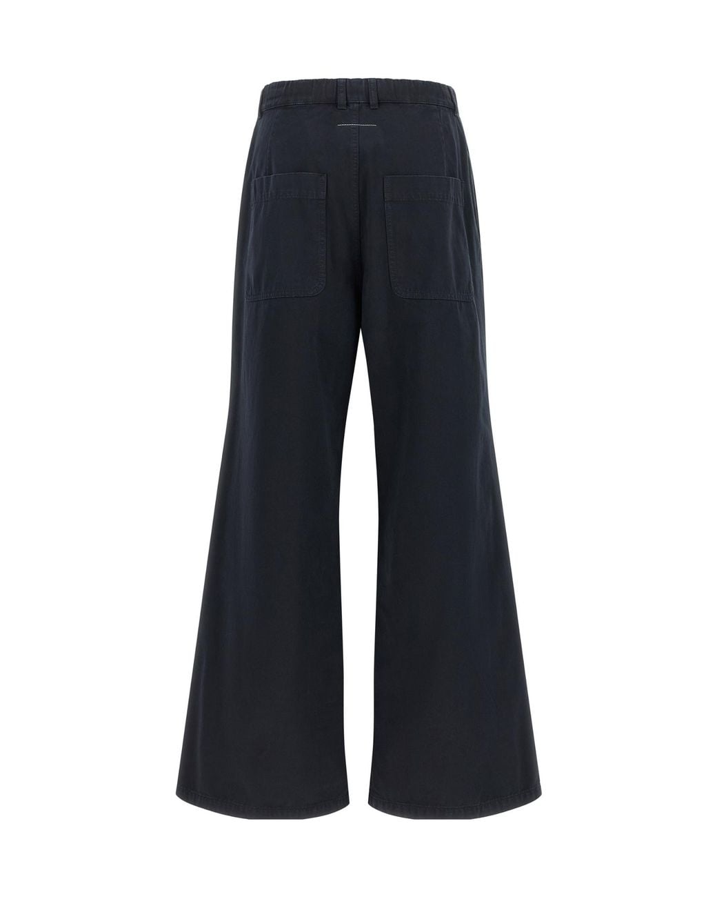 MM6 by Maison Margiela Blue Wide-Leg Trousers