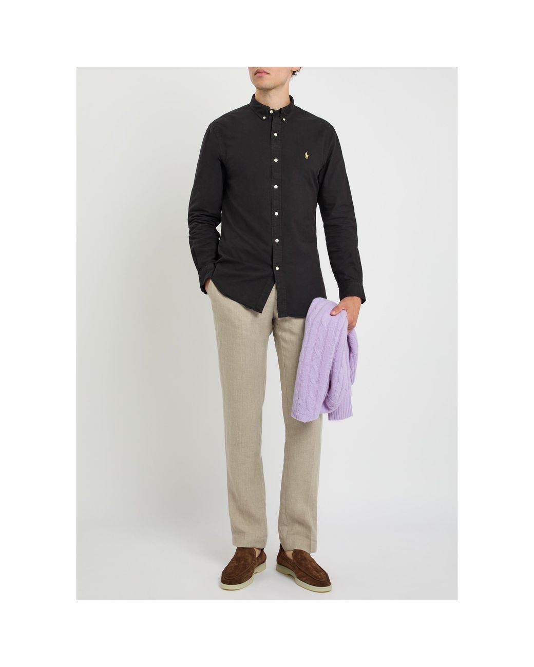 Polo Ralph Lauren Blue Cotton Slim-Fit Oxford Shirt for men