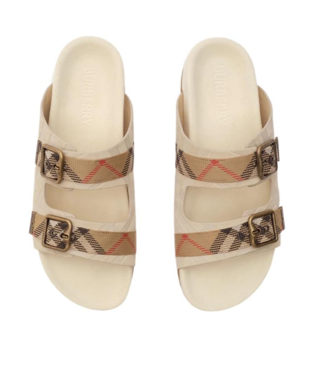 Burberry Multicolor Checked Buckled Sandals for men