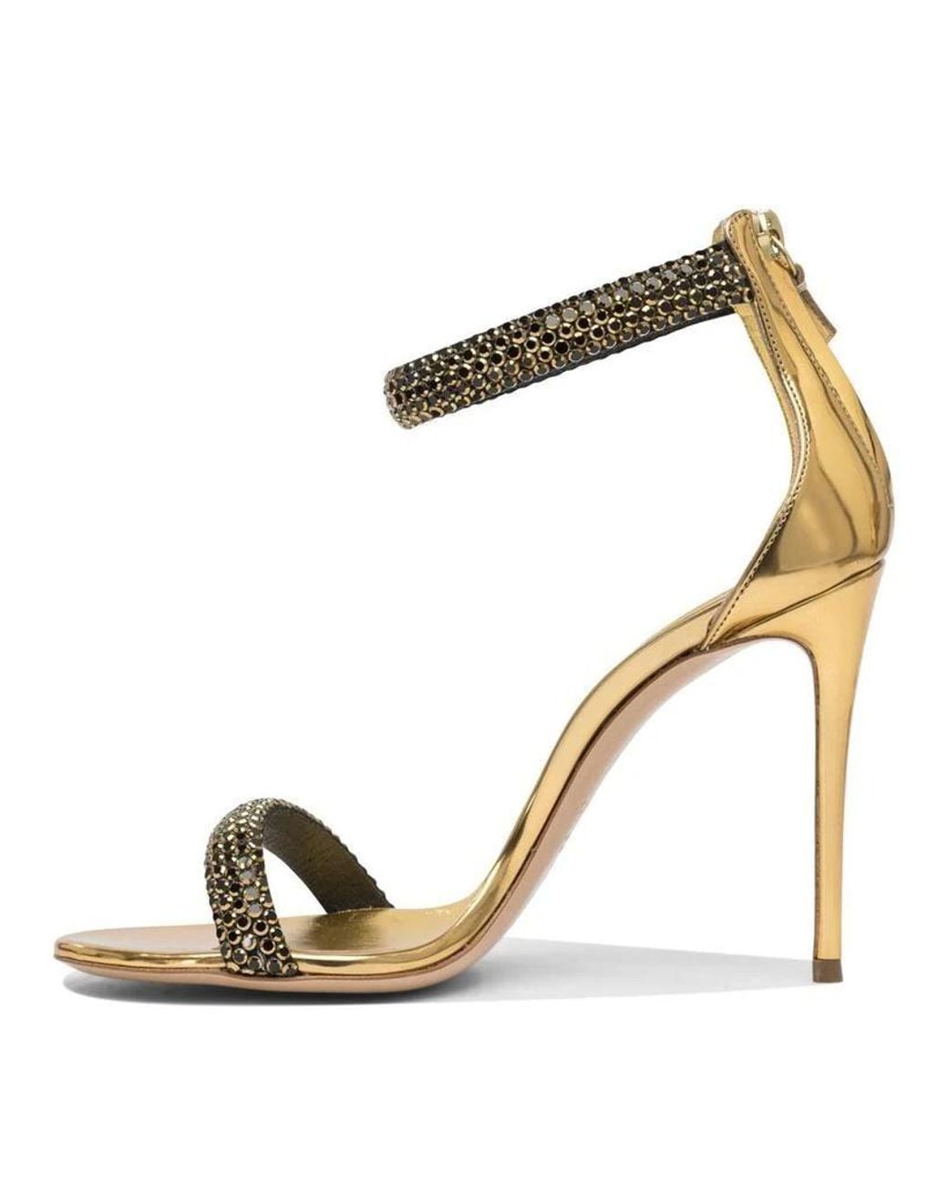 Casadei Metallic Ankle Strap Embellished Sandals