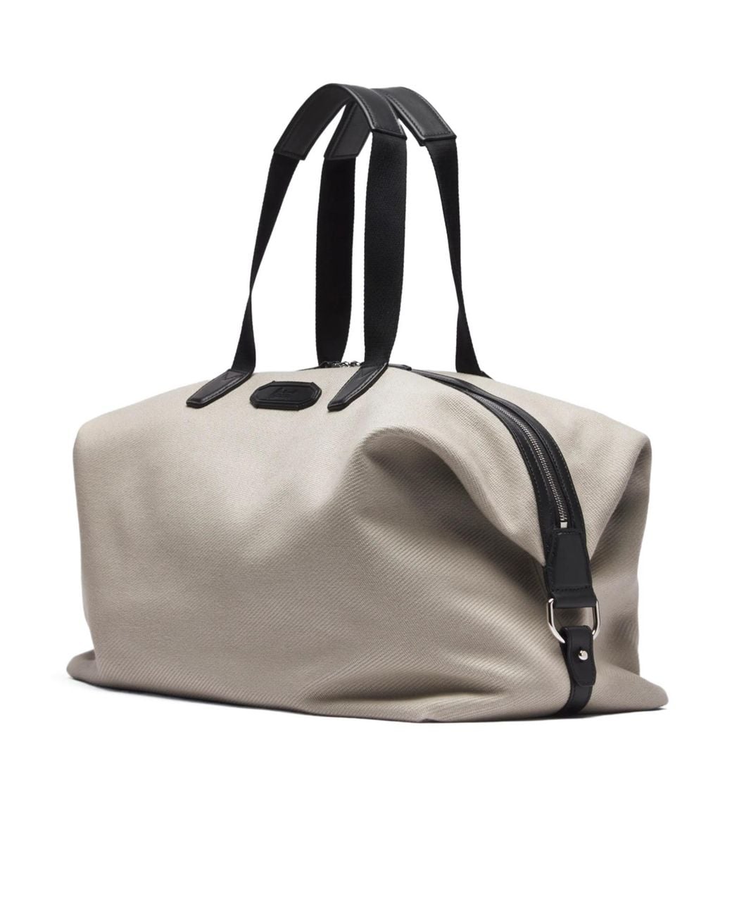 Brioni Gray Ribbed Canvas Via Veneto Duffle Bag for men