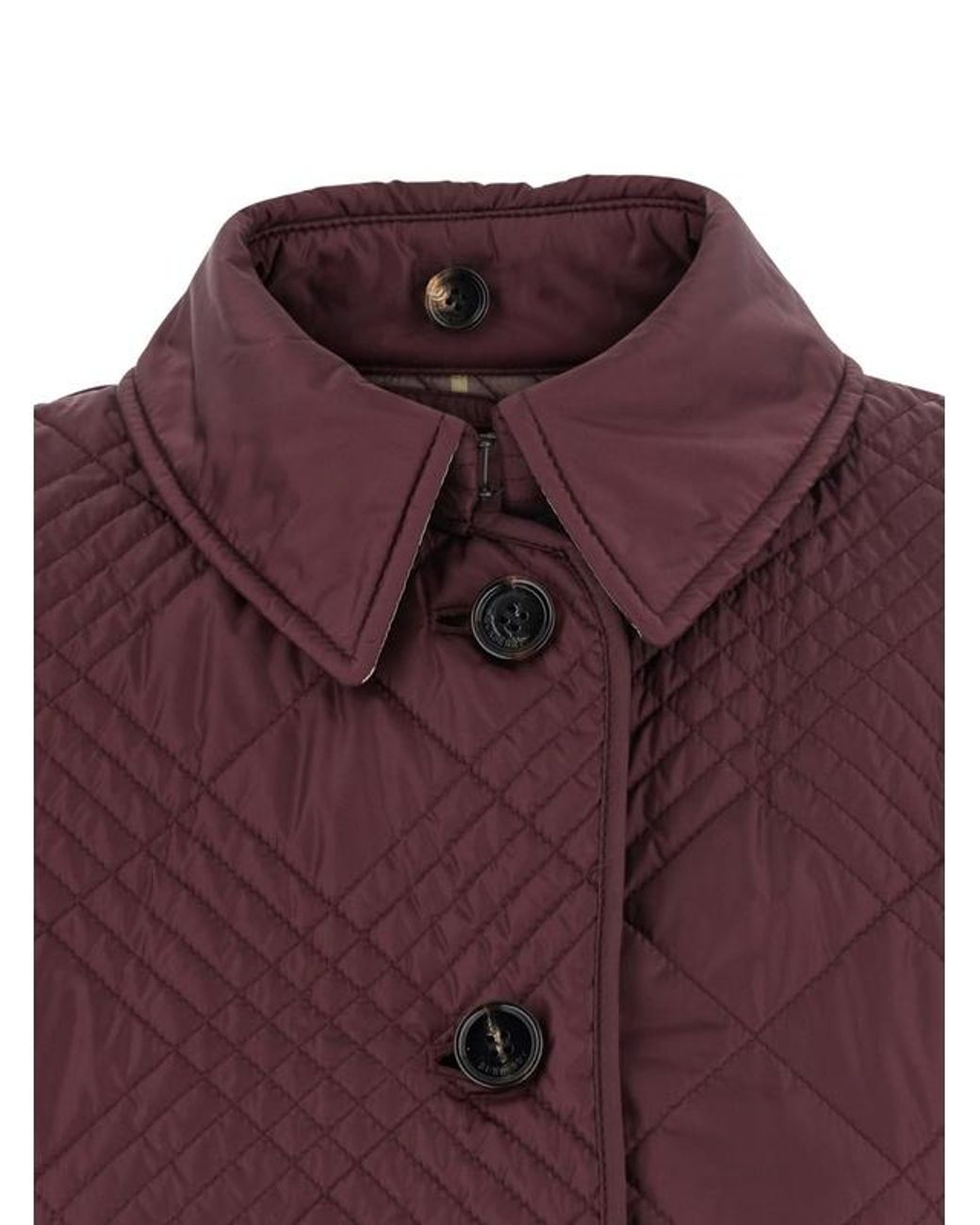 Burberry Purple Quilted Fernleigh Jacket