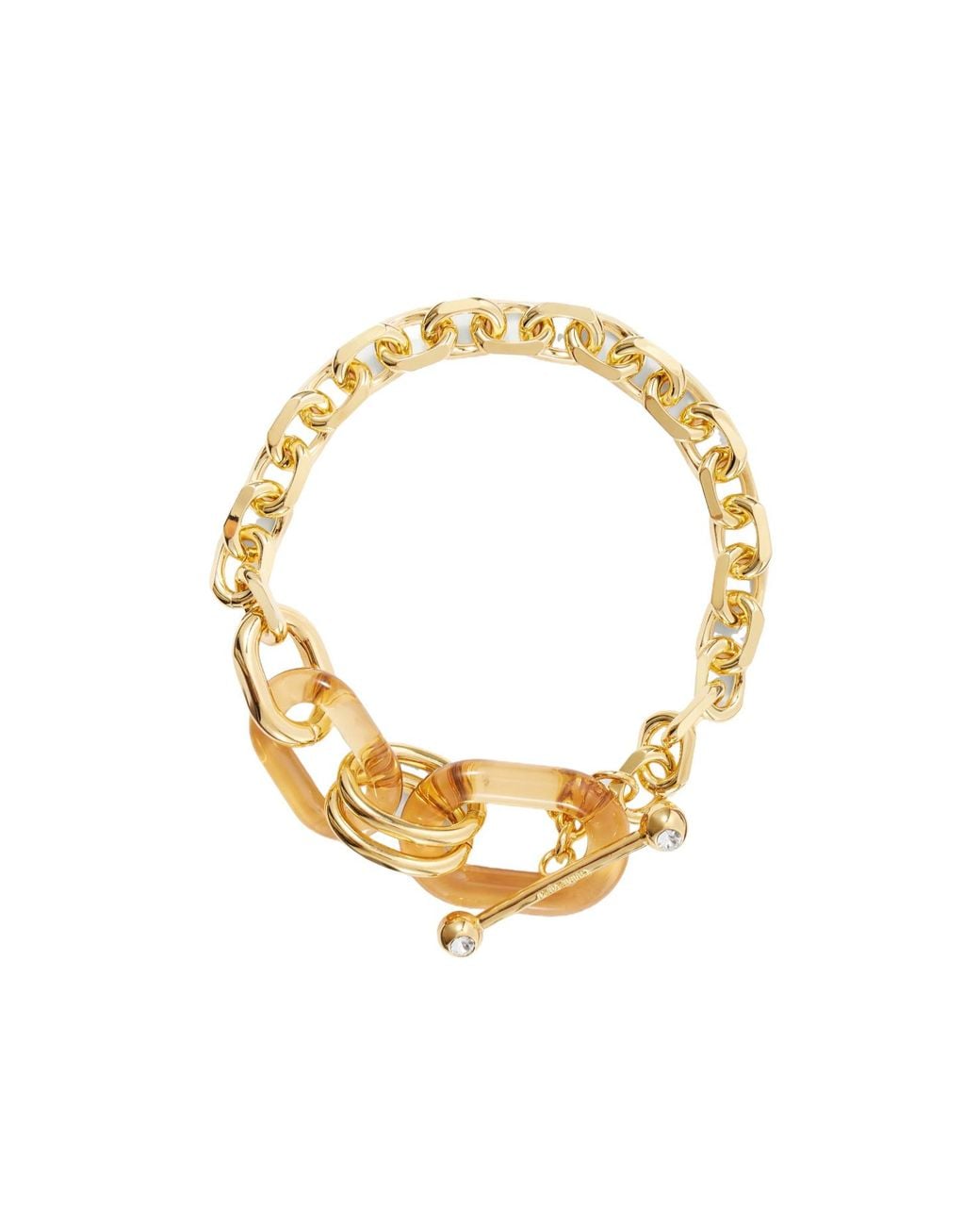 Rabanne Metallic Oversized-Link Necklace