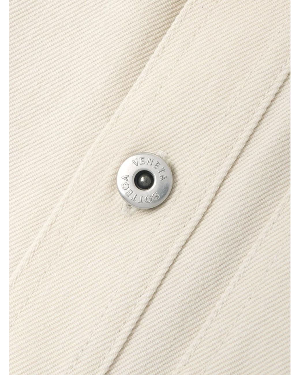 Bottega Veneta White Long Sleeved Denim Shirt