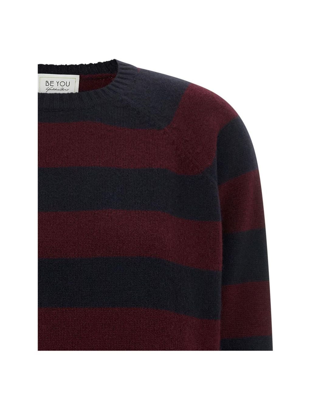 Be You Blue 1175 Striped Knitted Sweater