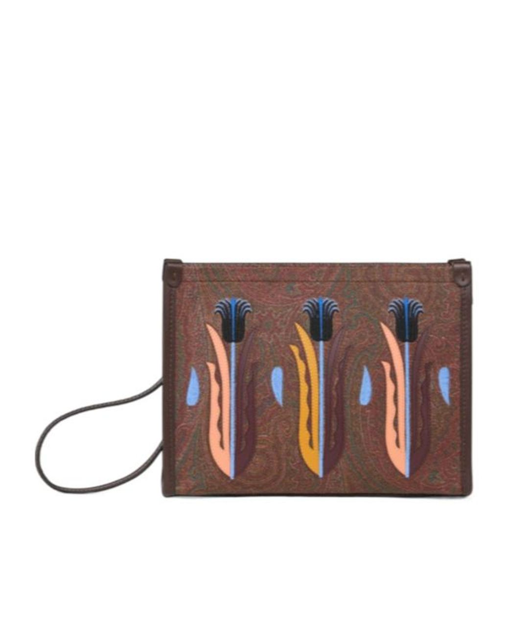 Etro Brown X Agostino Iacurci Medium Arnica Pouch