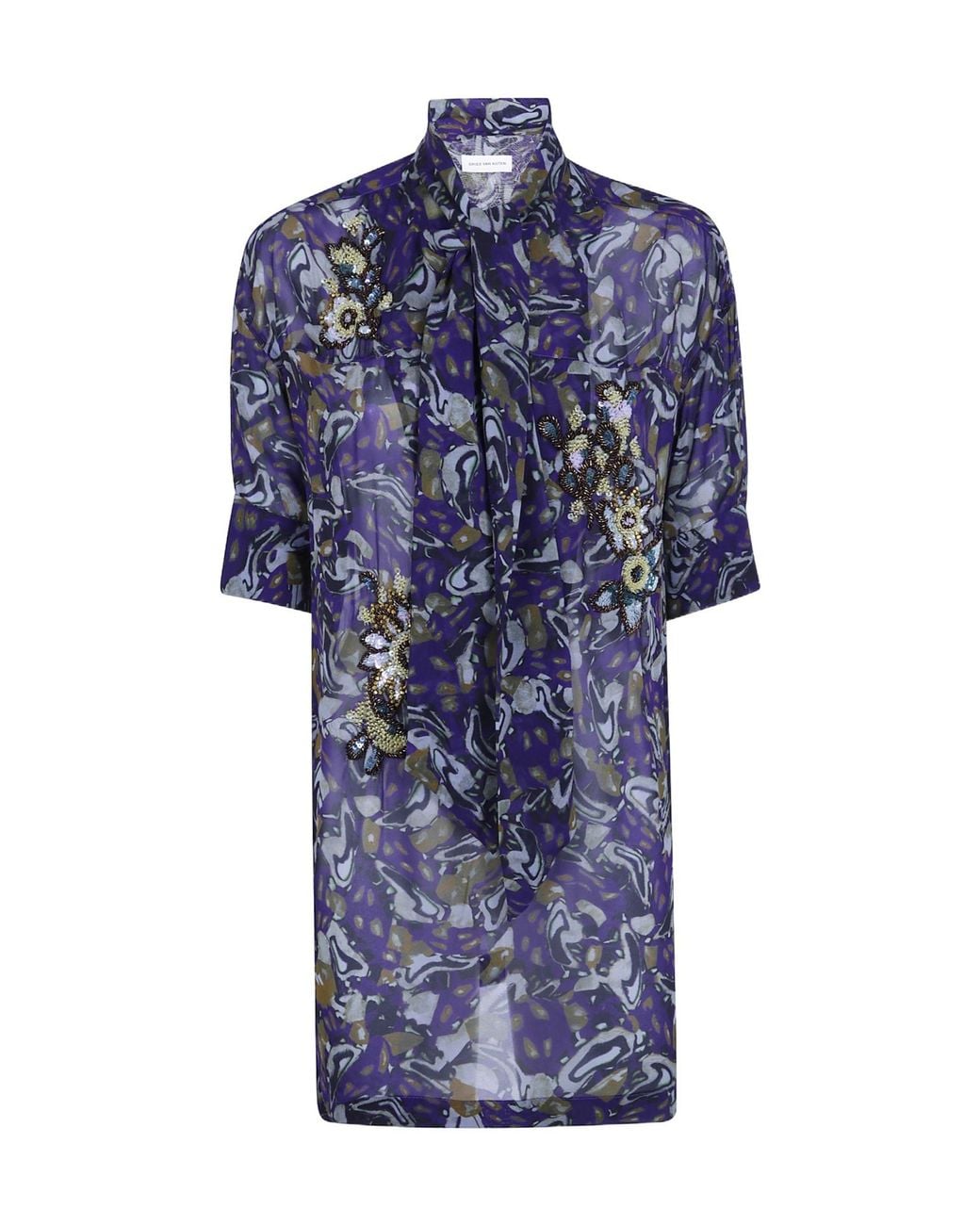 Dries Van Noten Blue Printed Tunic