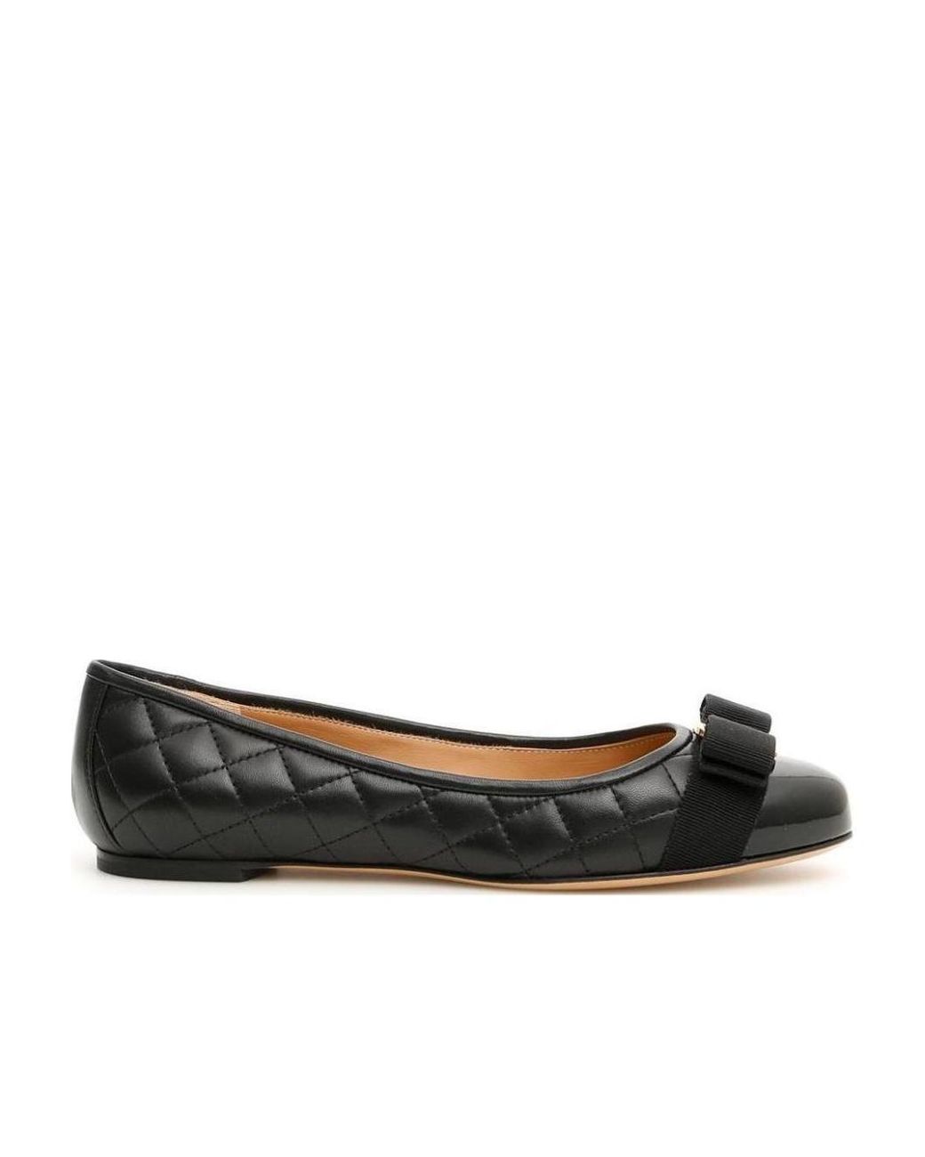 Ferragamo Black Ferragamo Varina Ballet Flats
