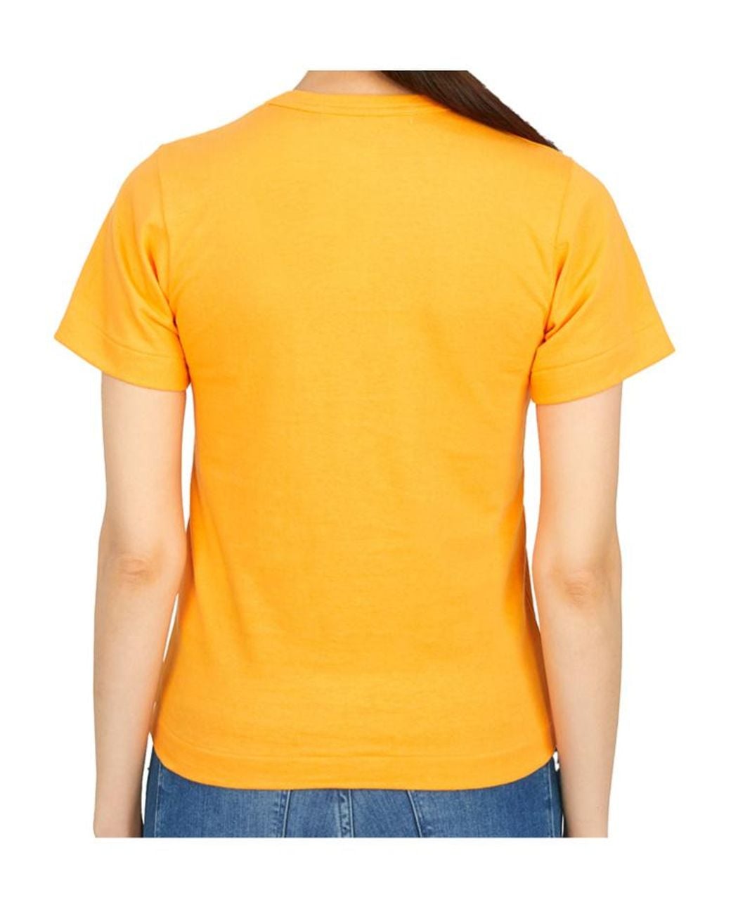 COMME DES GARÇONS PLAY Yellow Short-Sleeved T-Shirt