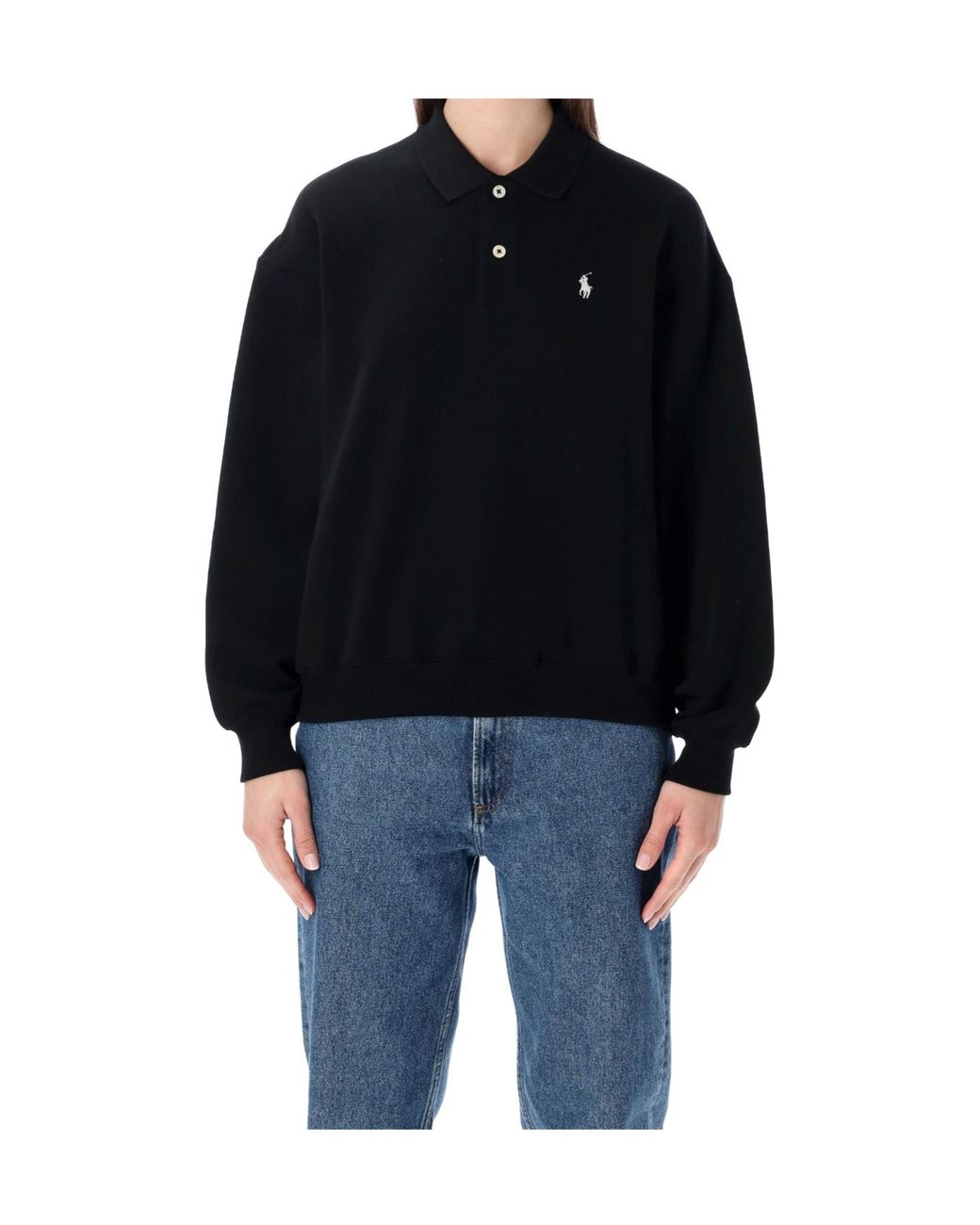 Polo Ralph Lauren Black Ralph Lauren Logo Polo Sweatshirt
