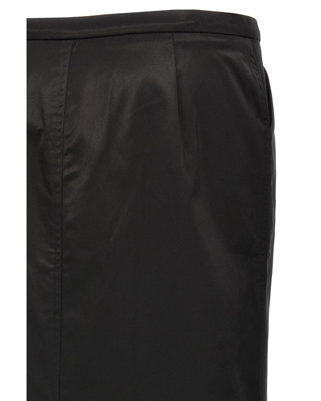 Totême Black Totême High-Waist Straight Skirt
