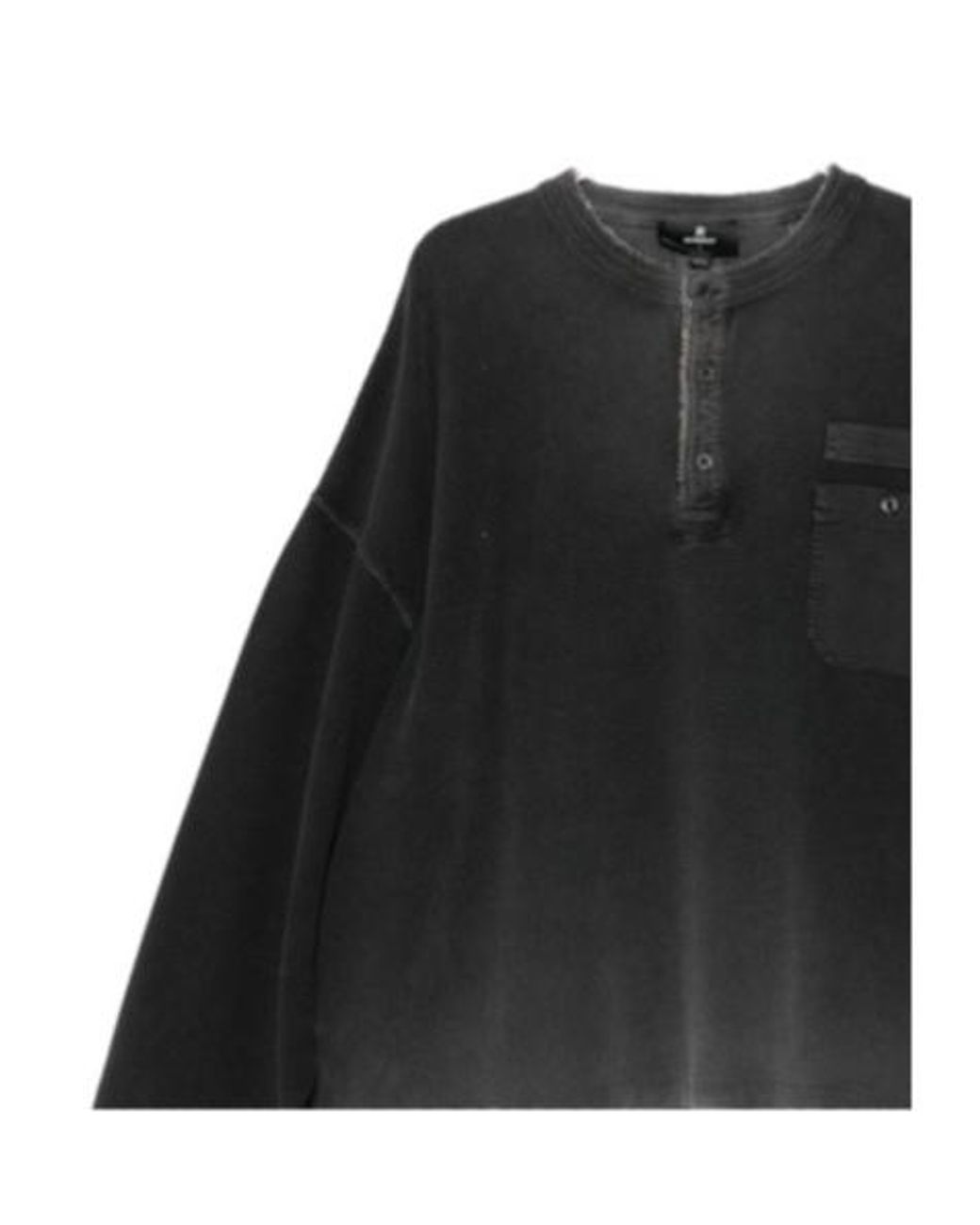 Represent Black Button-Neck Pocket Sweatshirt for men