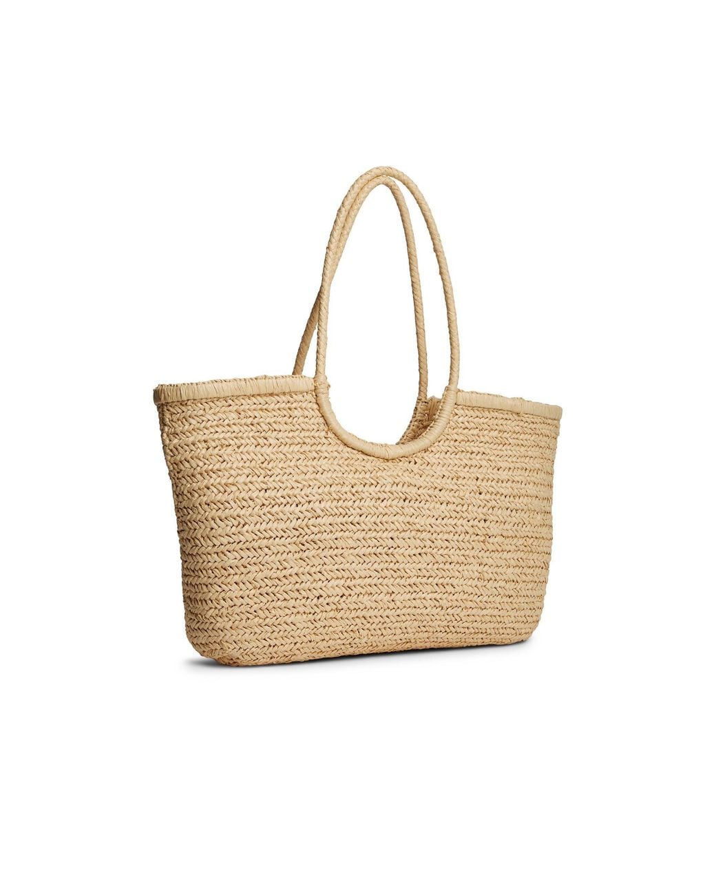 Tommy Hilfiger Natural Woven Straw Tote Bag