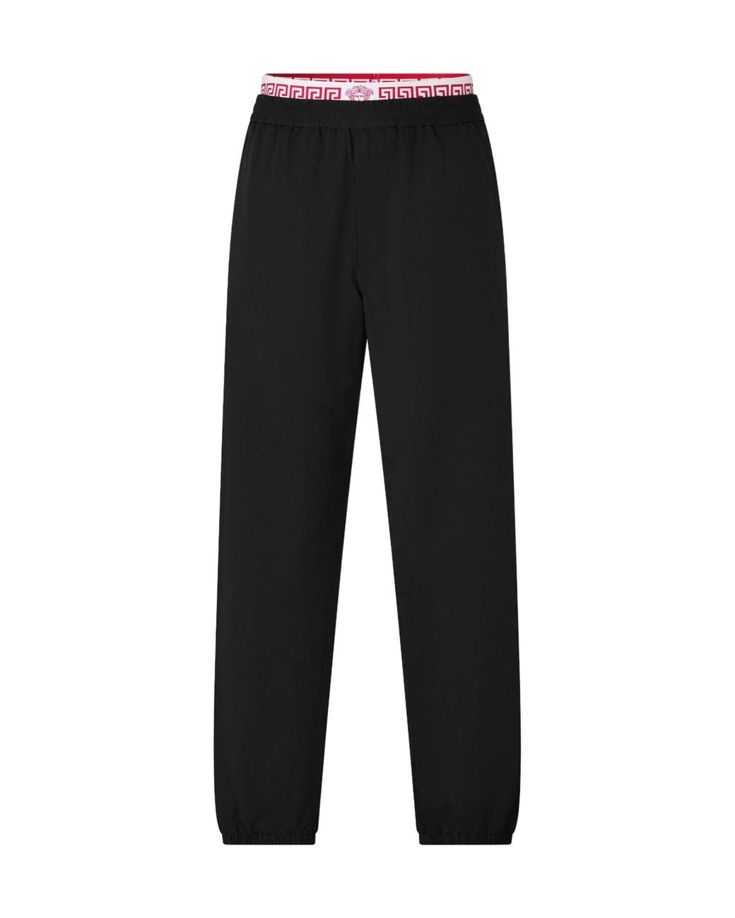Versace Black Cuffed Casual Trousers for men