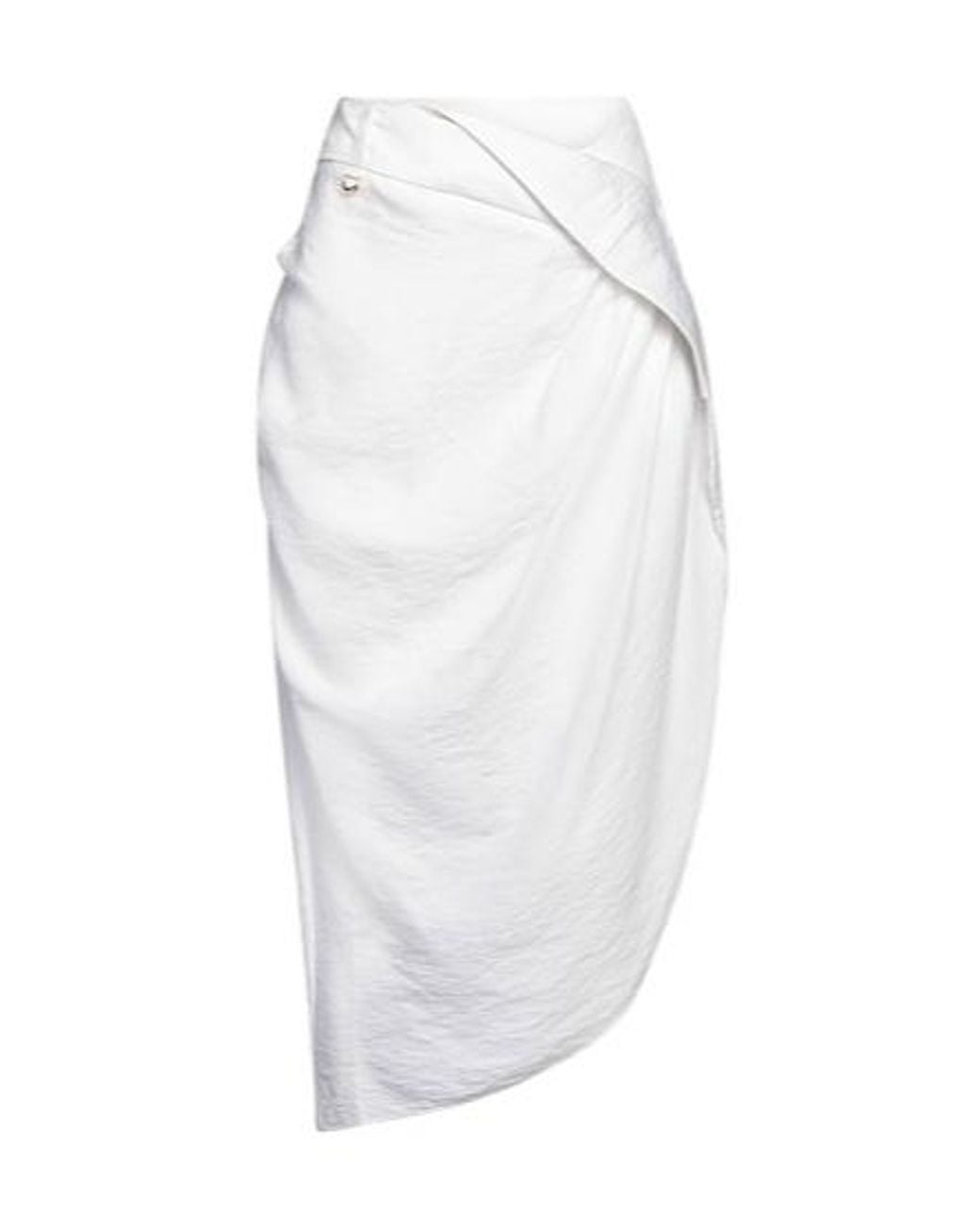 Jacquemus White Simple And Irregular Skirt