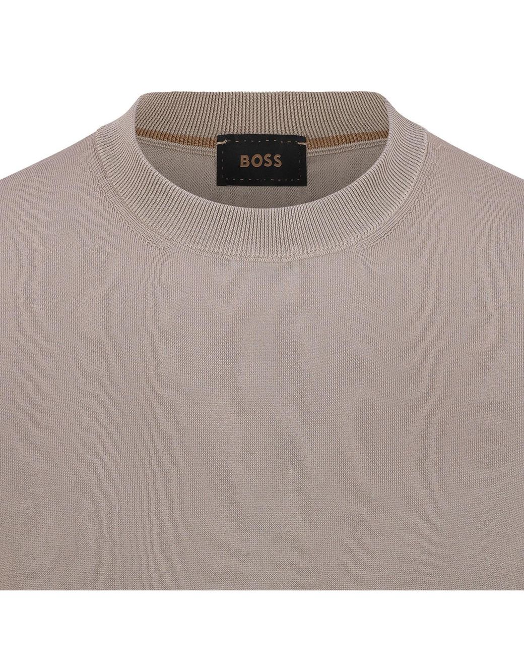 Boss Gray Crew Neck Short-Sleeved T-Shirt for men