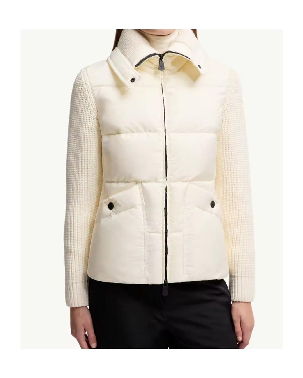 Moncler Natural Grenoble Panelled Zipped Jacket