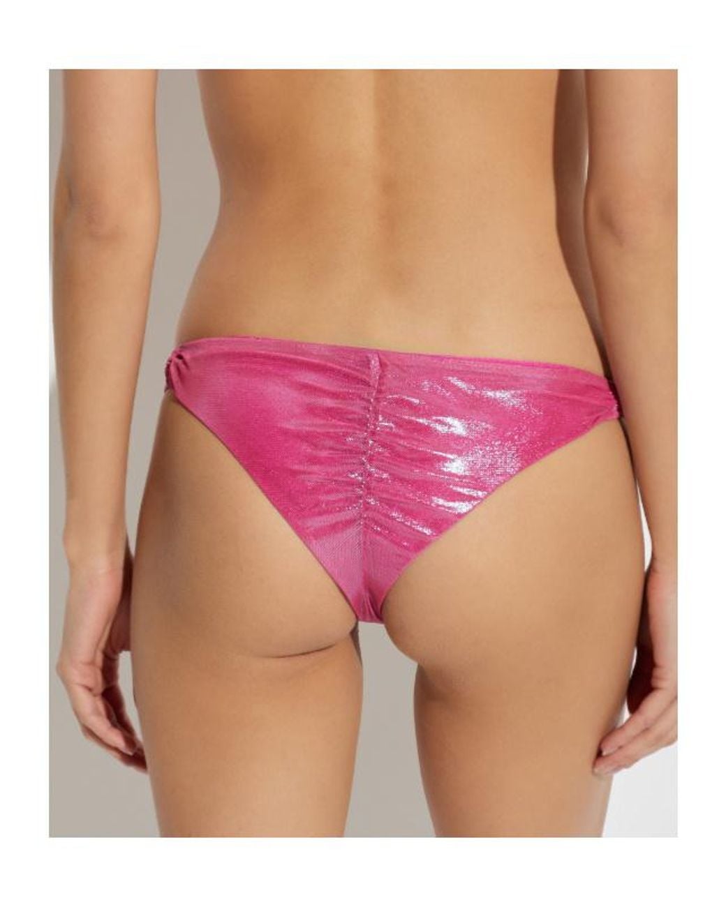 M I S B H V Pink Star-Details Bikini Bottoms