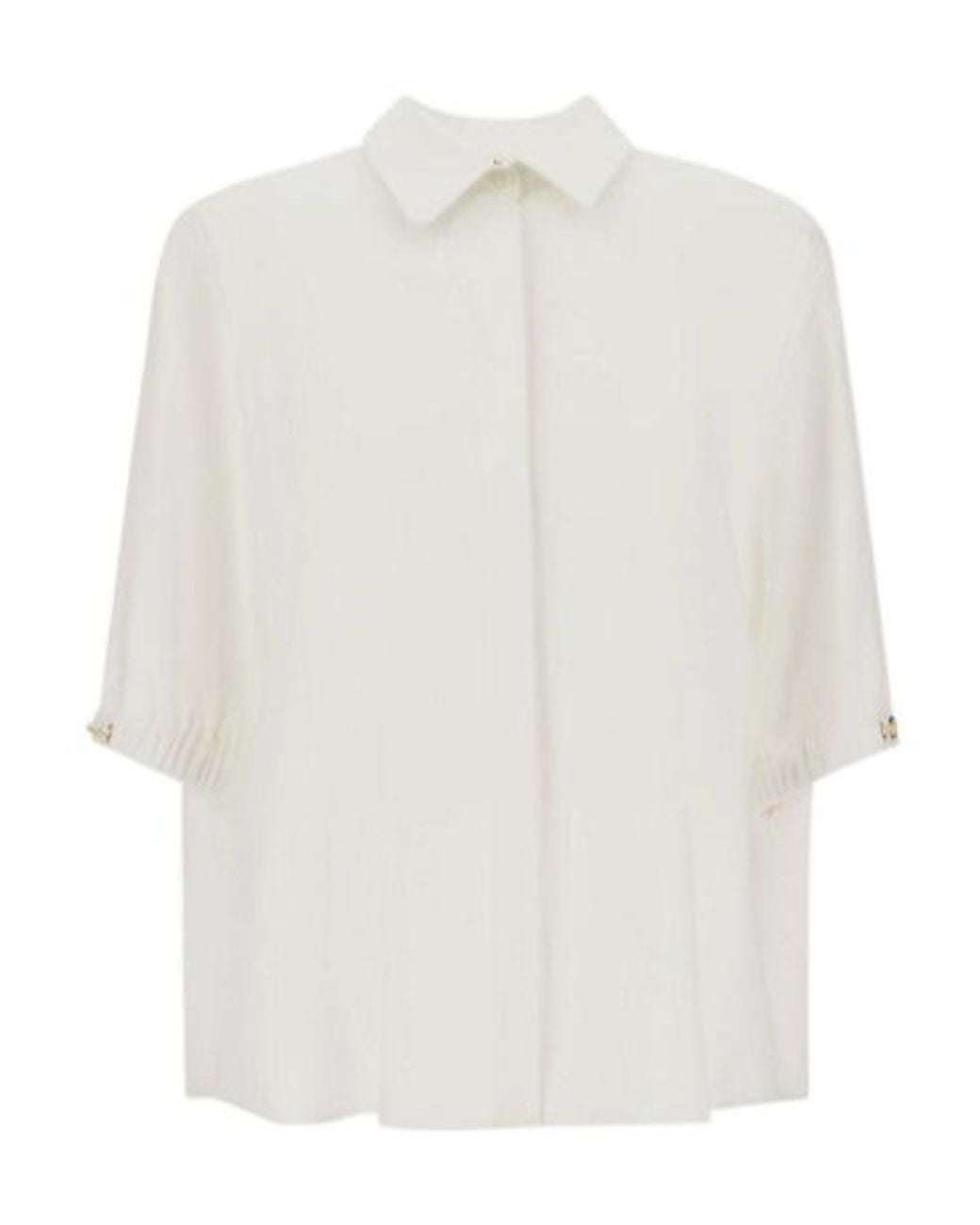 Herno White Drawstring Sleeve Shirt