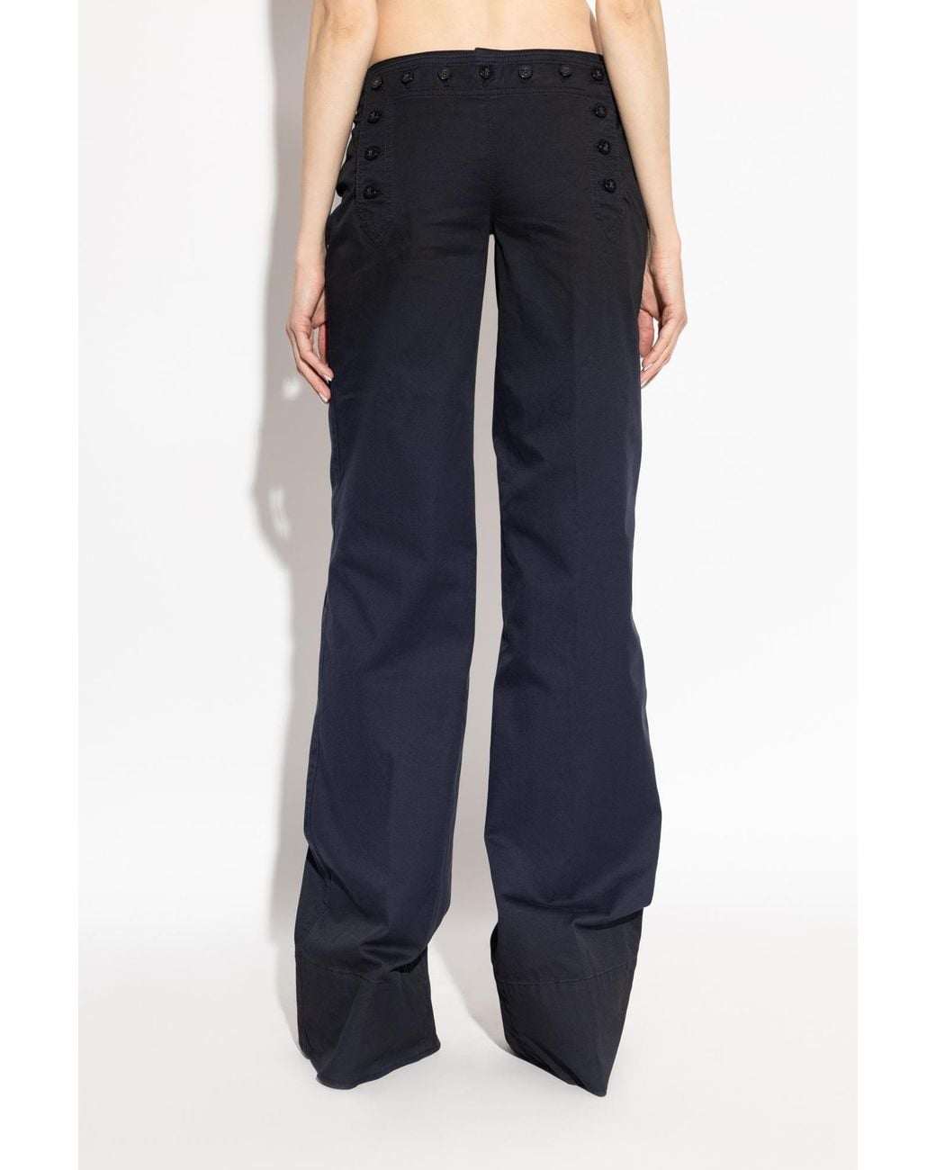 DSquared² Blue Wide-Leg Drawstring Trousers