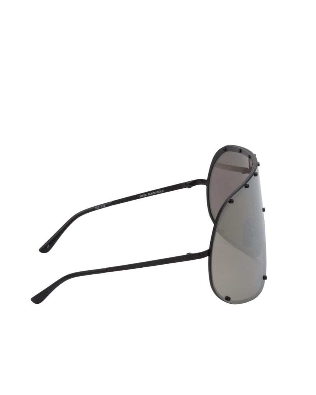 Rick Owens Gray Shield Frame Sunglasses for men