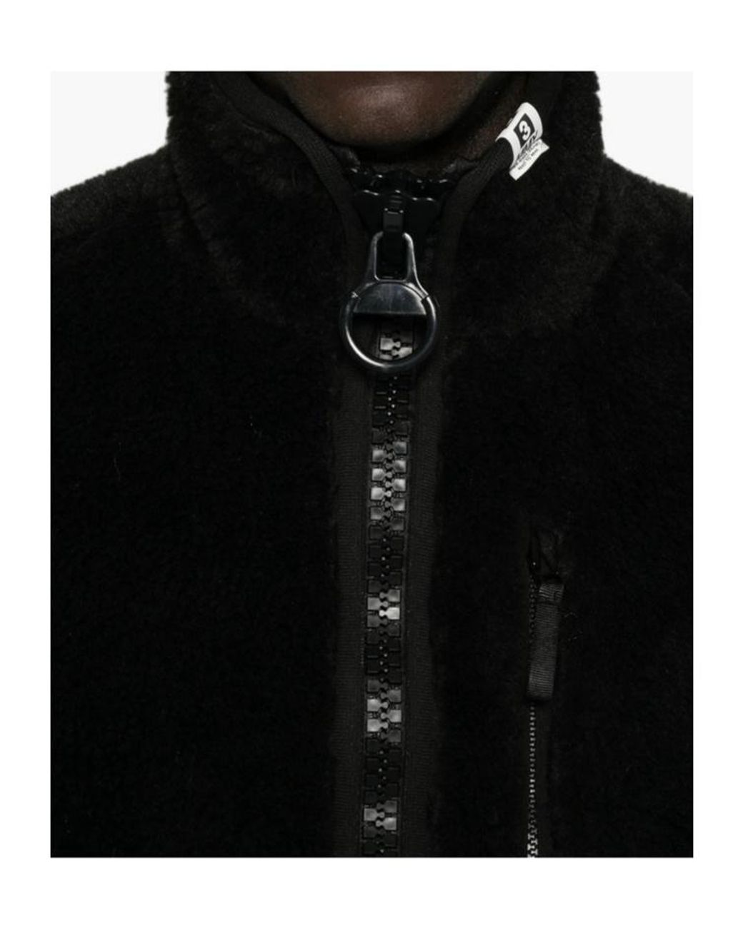 Maison Mihara Yasuhiro Black Wide Back Boa Jacket for men
