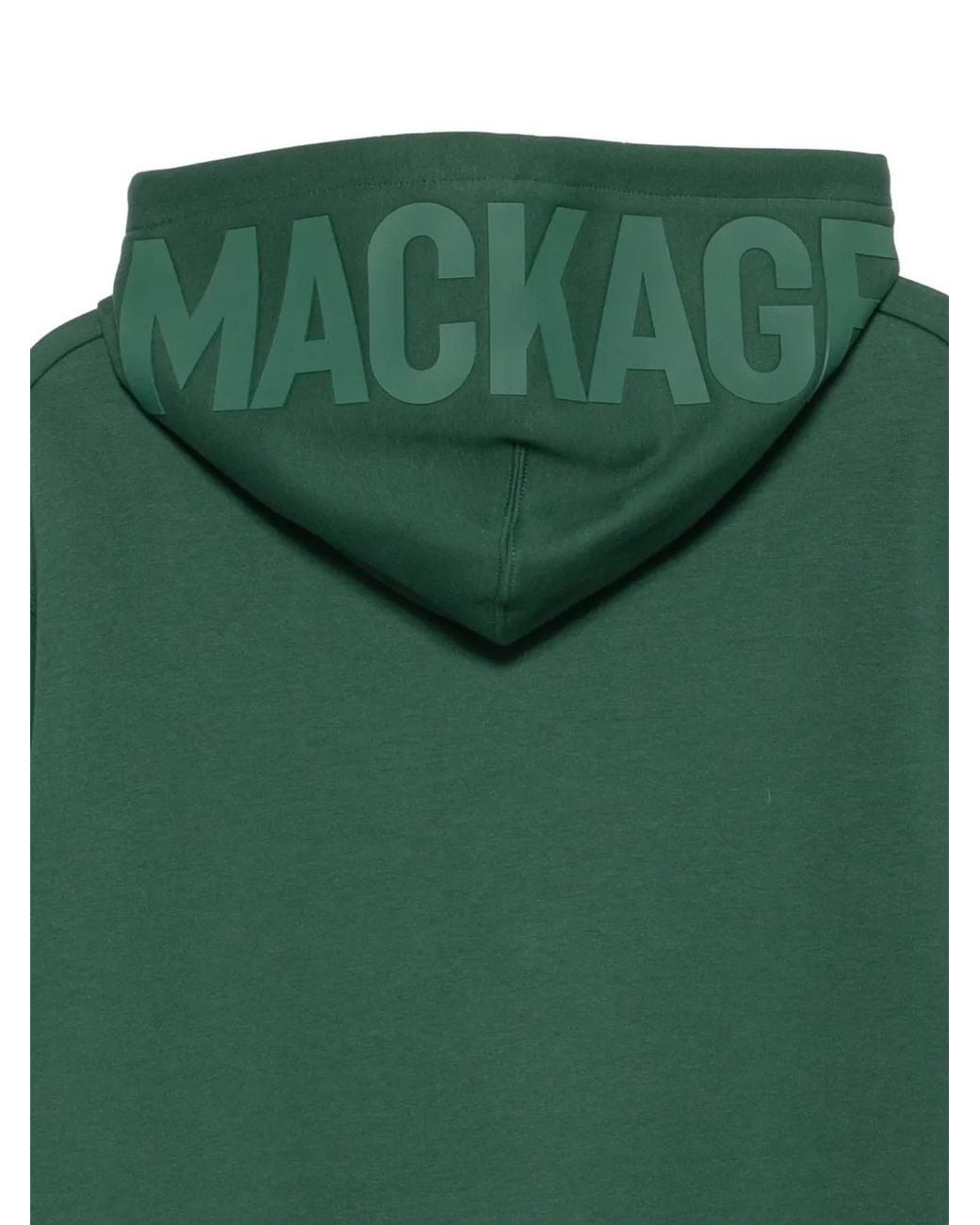 Mackage Green Embossed Logo Hooded Sweatshirt for men