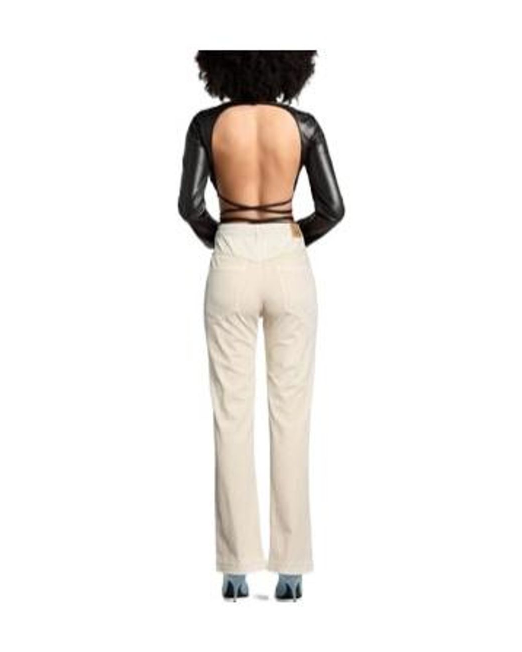 Isabel Marant Natural High-Waisted Straight-Leg Jeans
