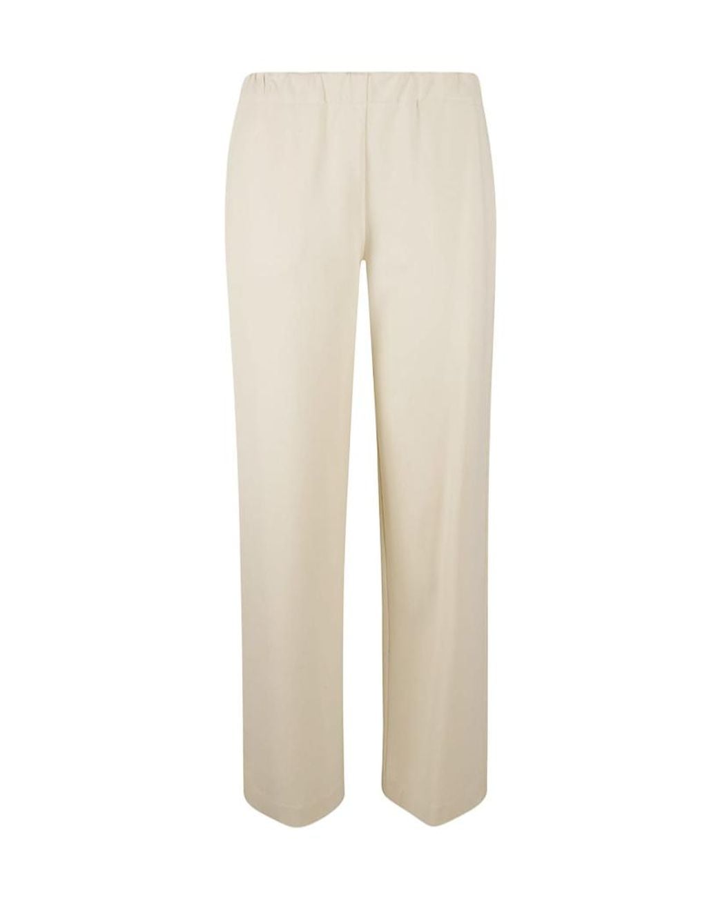 Fabiana Filippi Natural Elastic-Waist Straight Pants