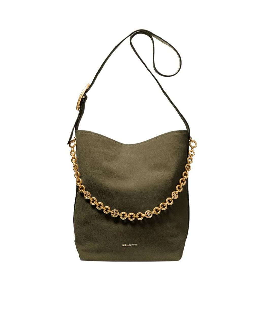 Michael Kors Green Michael Nolita Large Bucket Tote Bag