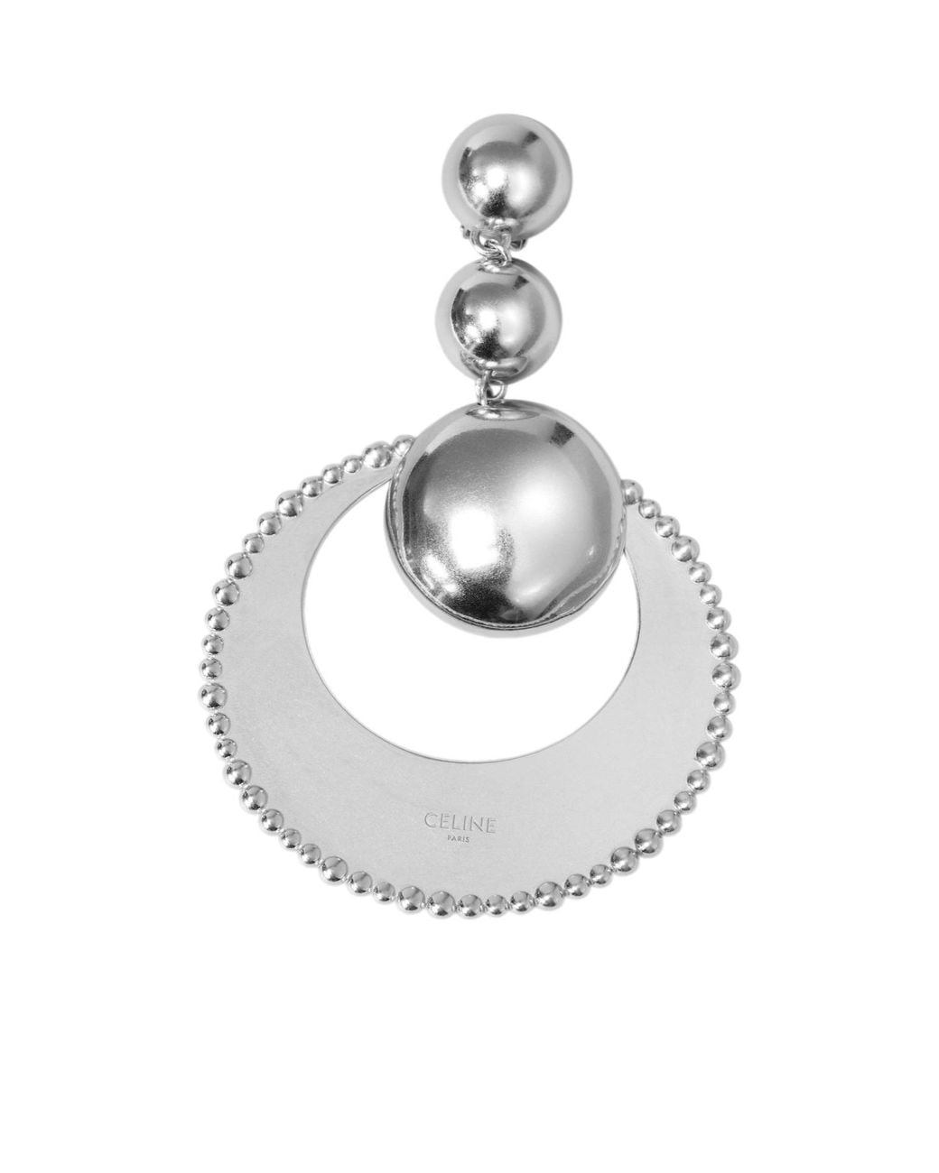 Céline Metallic Round Earrings