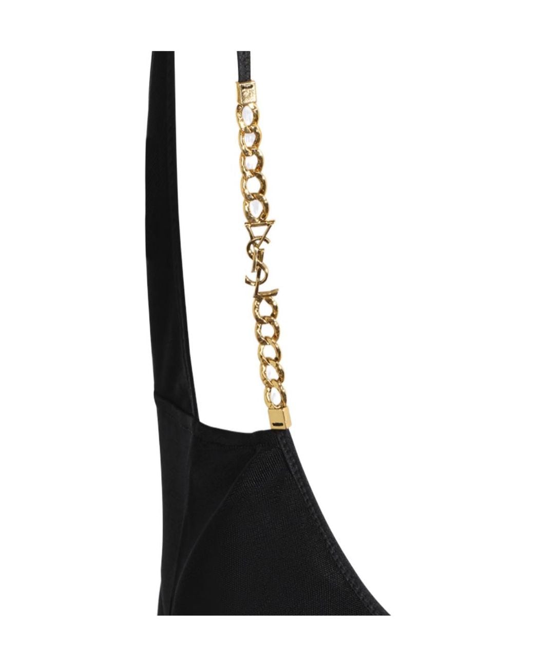Saint Laurent Black V-Neck Sleeveless Top