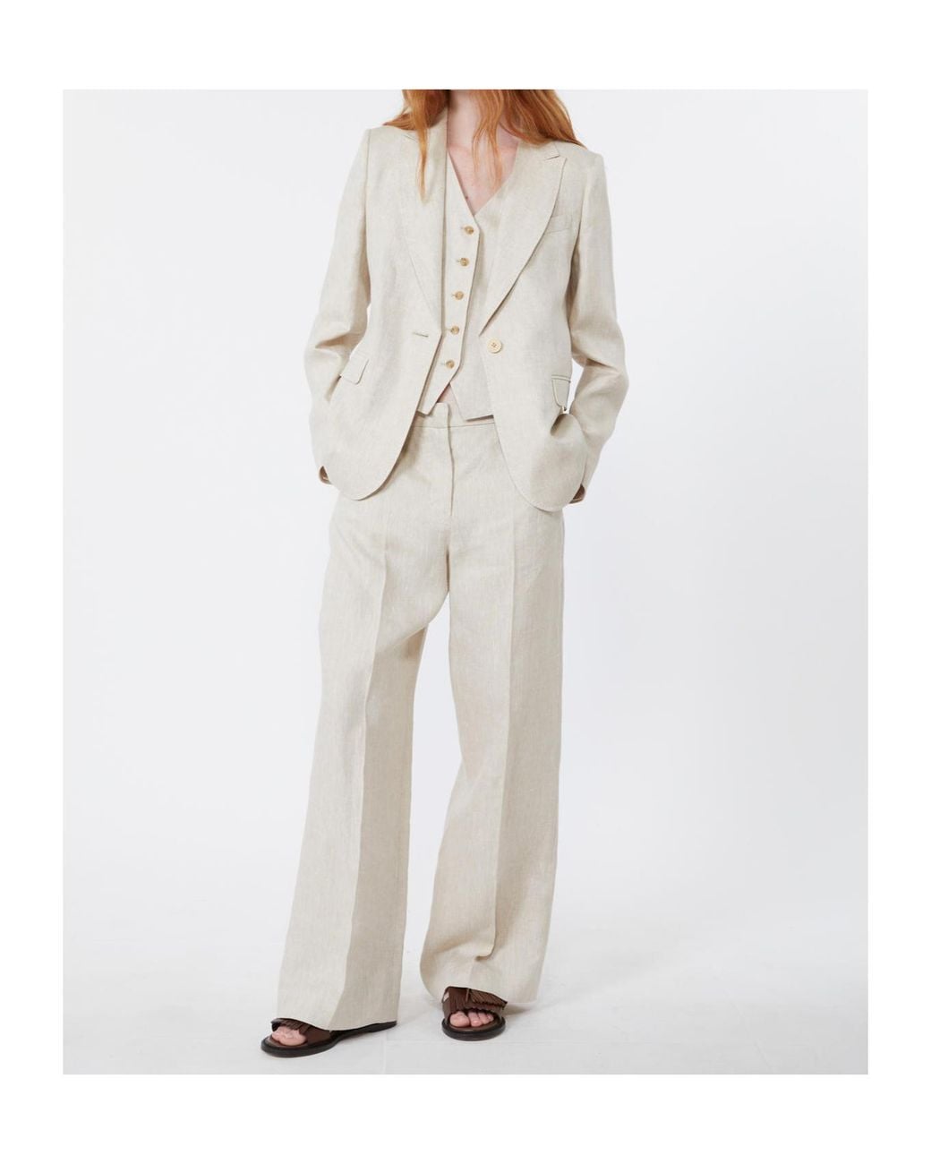Weekend by Maxmara White Malizia Pressed Crease Pants