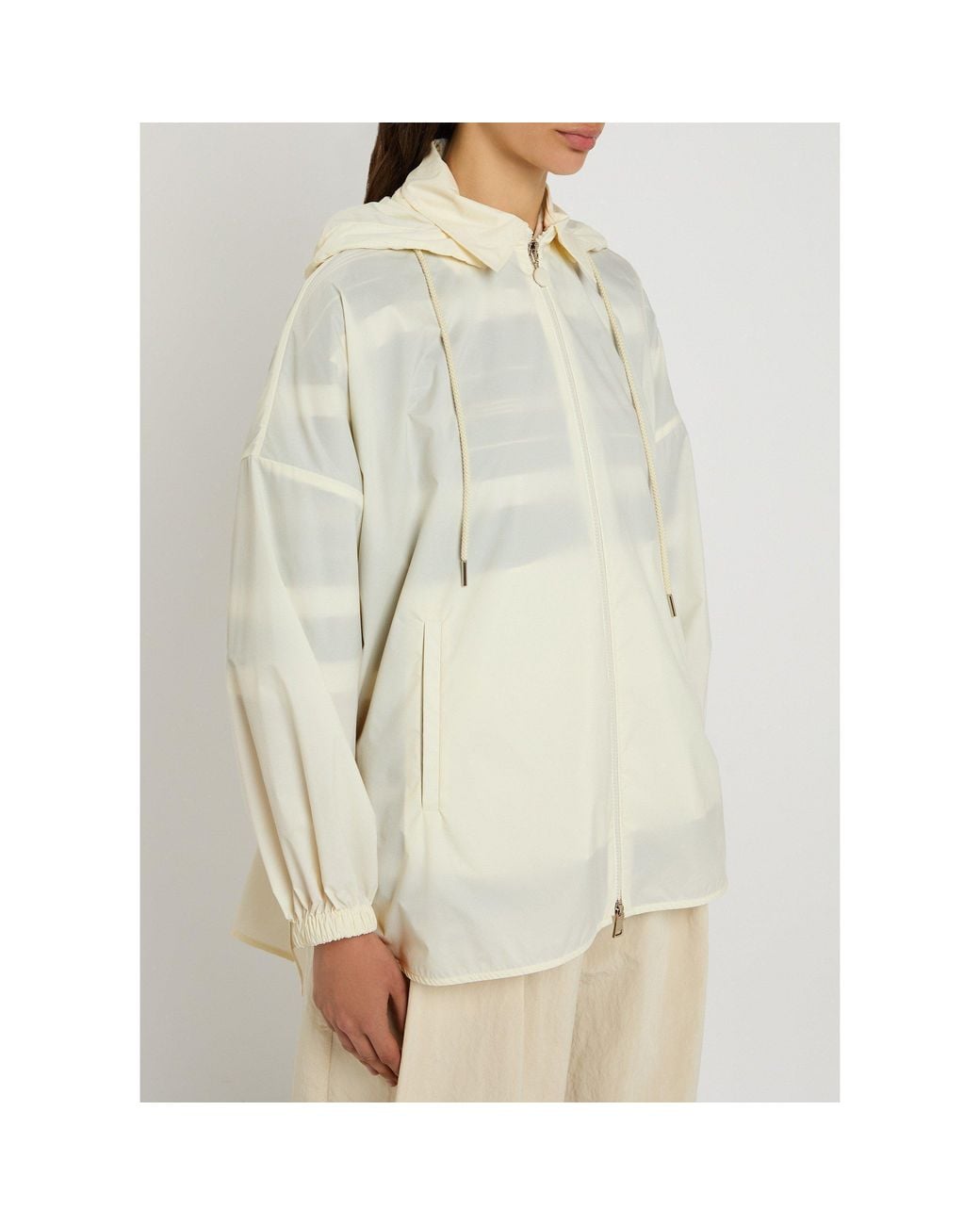 Moncler White Windproof Lightweight Jacket