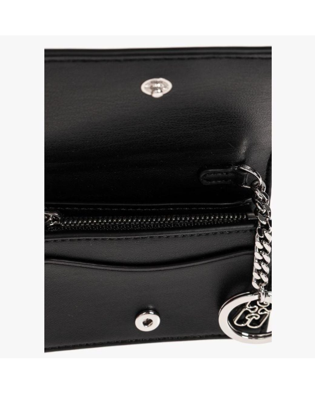 Ganni Black Heart-Studded Wallet