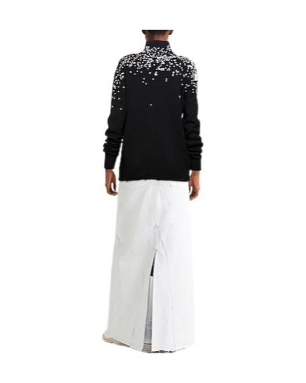 MM6 by Maison Margiela Black Minimalist Printed Knit Sweater