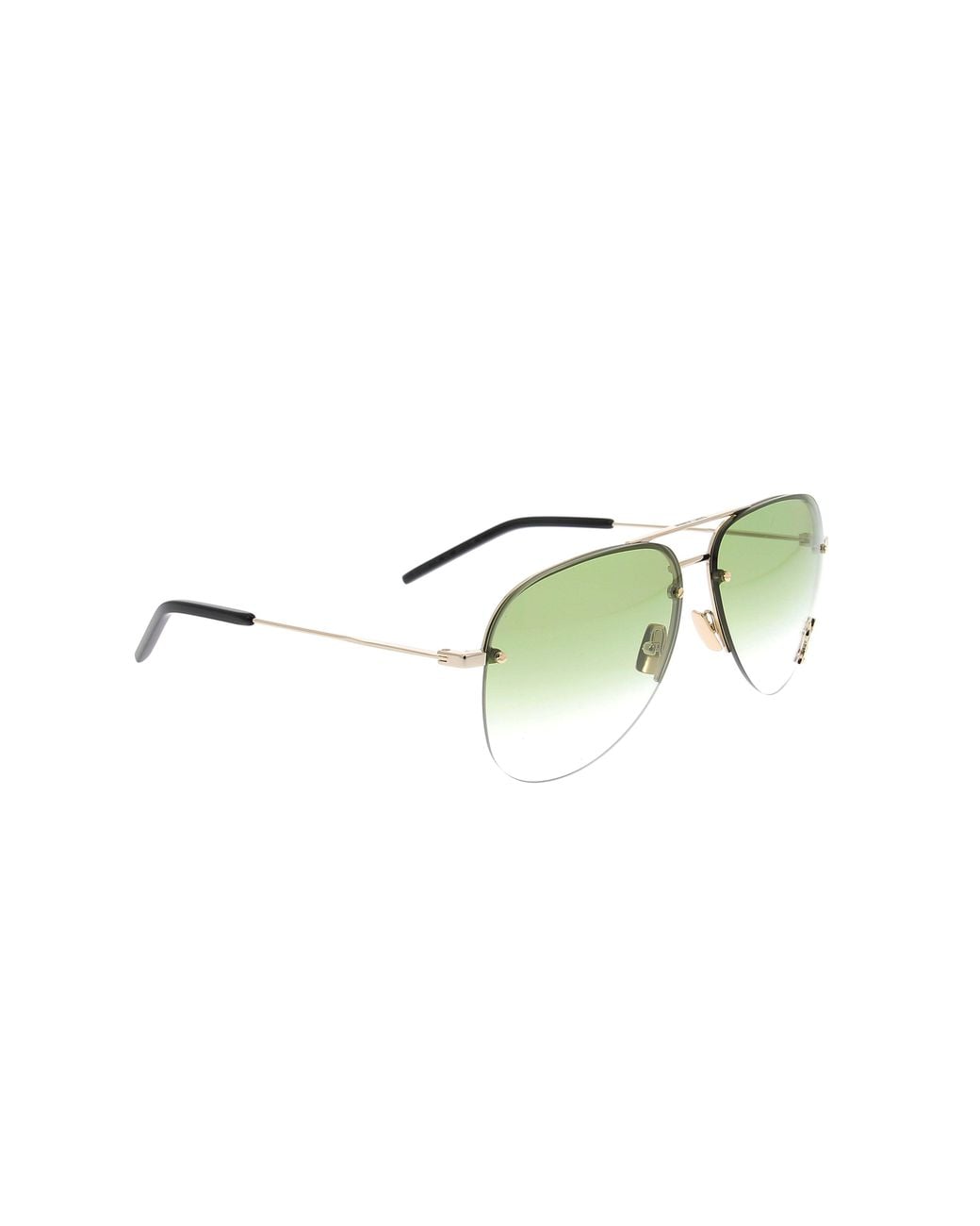 Saint Laurent Green Classic 11 M Pilot-Frame Sunglasses