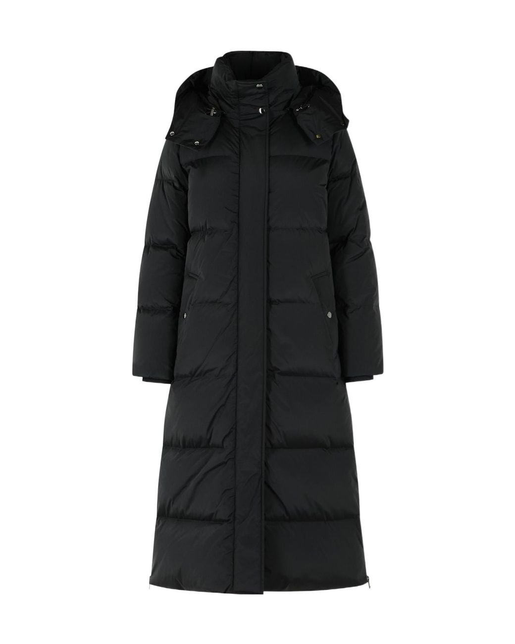 Woolrich Black Quilted Hooded Coat