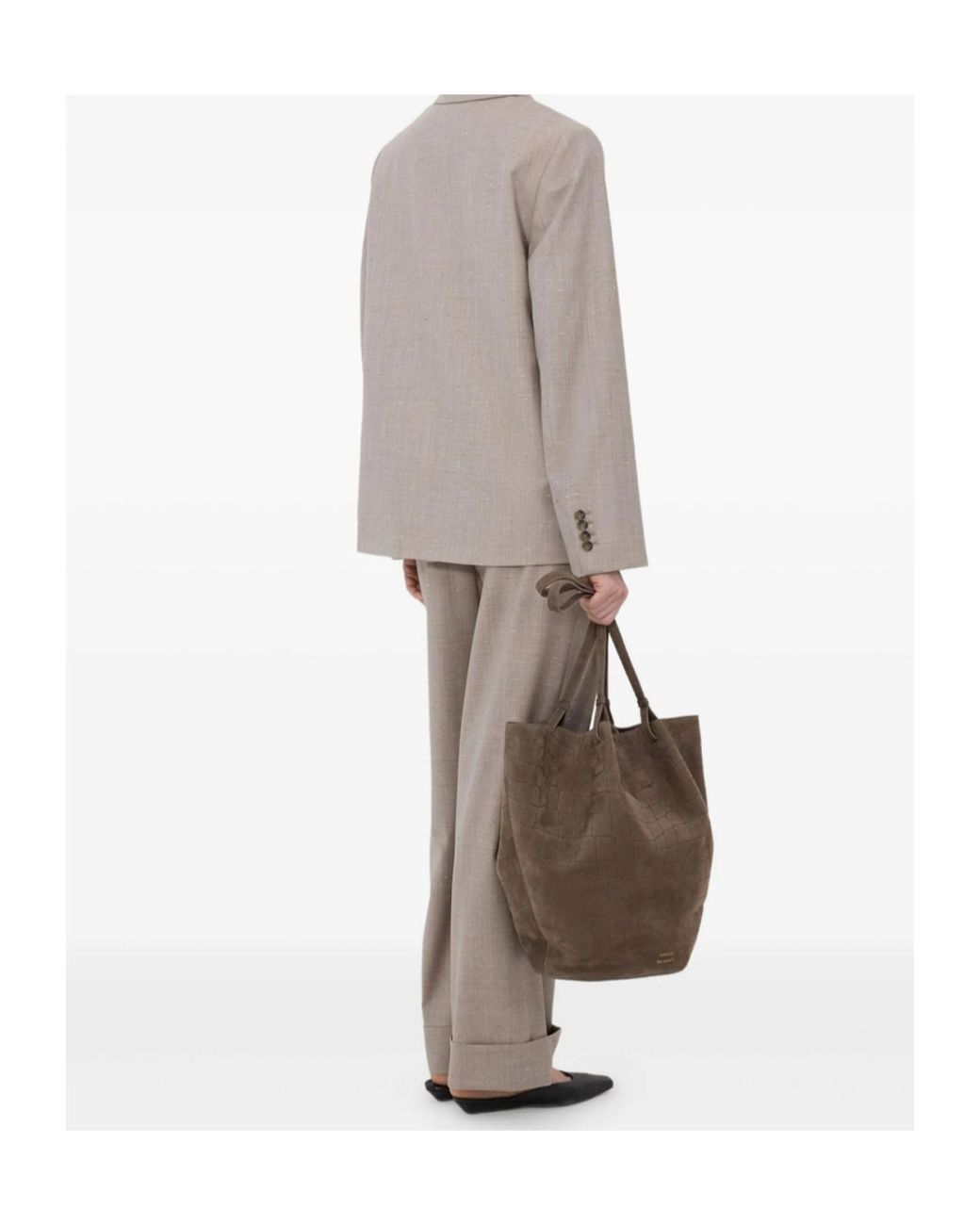 Loulou de Saison Gray Norma Double-Breasted Blazer